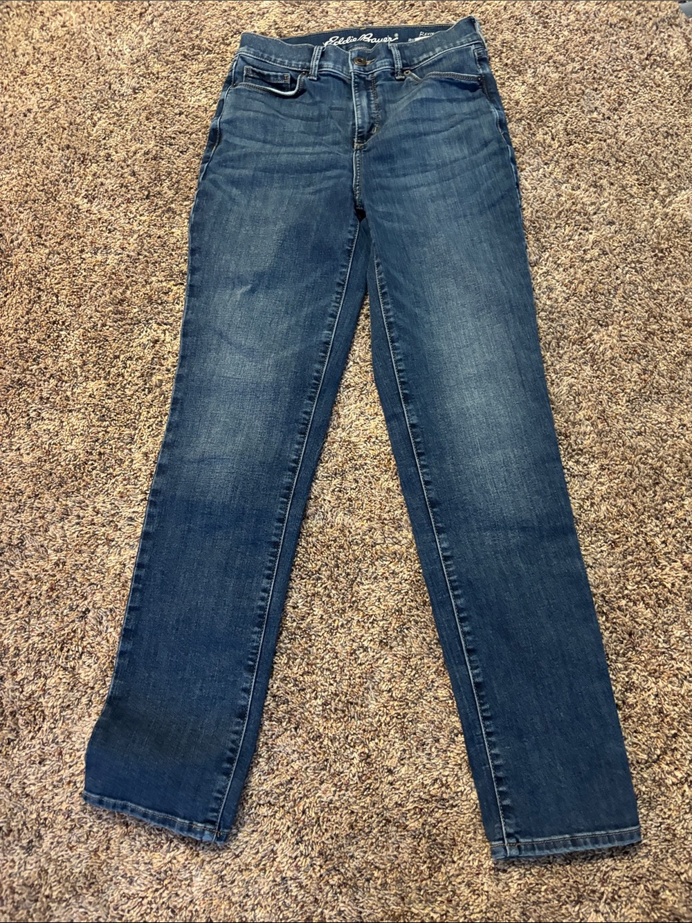 Eddie Bauer Revival Medium-Dark Blue Straight Leg Women's Jeans